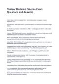 Nuclear Medicine Practice Exam Questions and Answers