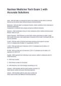 Nuclear Medicine Tech Exam 1 with Accurate Solutions