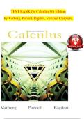 TEST BANK for Calculus 9th Edition by Varberg&comma; Purcell&comma; Rigdon&comma; Verified Chapter