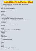 Certified Clinical Medical Assistant &lpar;CCMA&rpar;  Study Guide Exam And 100&percnt; Correct Answers Updated&period;