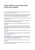 Nuclear Medicine Technology Study Guide Latest Updated