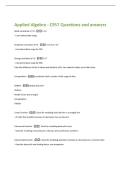 Applied Algebra - C957 Questions and answers 