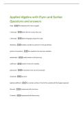 Applied Algebra with Flynn and Garber  Questions and answers 