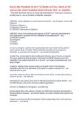 RELIAS RN PHARMACOLOGY TESTBANK ACTUAL EXAM LATEST  100 &percnt;  PHARMACOLOGY RELIAS TEST&period; A&plus; GRADED&period; 