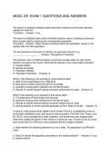 MGSC 291 EXAM 1 QUESTIONS AND ANSWERS