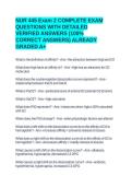 NUR 445 Exam 2 COMPLETE EXAM QUESTIONS WITH DETAILED VERIFIED ANSWERS &lpar;100&percnt; CORRECT ANSWERS&rpar; ALREADY GRADED A&plus;