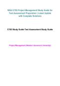 WGU C783 Project Management &ndash; Study Guide for Test Assessment Preparation&comma; Western Governors University&comma; 2026&sol;2027 &ndash; structured PM concept review and exam readiness guide