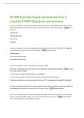 ATI RN Concept-based assessment level 1  practice B NGN Questions and answers 