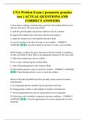 CNA Written Exam &lpar; prometric practice  test &rpar; ACTUAL QUESTIONS AND  CORRECT ANSWERS 