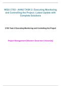 WGU C783 Project Management &ndash; AHN2 Task 2&colon; Executing&comma; Monitoring&comma; and Controlling the Project&comma; Western Governors University&comma; 2026&sol;2027 &ndash; structured task overview and execution-phase guidance