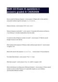 Math 113 Exam &num;1 questions n answers graded A&plus; 2025&sol;2026