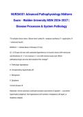 NURS6501 Advanced Pathophysiology Midterm Exam - Walden University MSN 2026-2027 &vert; Disease Processes & System Pathology