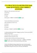 CNA PRACTICE EXAMUPDATED Study  Guide QUESTIONS AND CORRECT  ANSWERS 