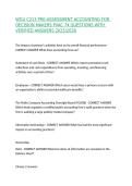 WGU C213 PRE-ASSESSMENT ACCOUNTING FOR DECISION MAKERS PVAC 74 QUESTIONS WITH VERIFIED ANSWERS 2025&sol;2026&comma;100&percnt;CORRECT