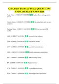 CNA PRACTICE EXAM ACTUAL  QUESTIONS AND CORRECT ANSWERS