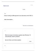 Device Config and Management exam Questions with 100&percnt;