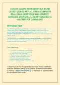 COG170 COGITO FUNDAMENTALS EXAM  LATEST 2026&sol;27 ACTUAL EXAM&vert; COMPLETE  REAL EXAM QUESTIONS AND CORRECT  DETAILED ANSWERS &vert; ALREADY GRADED A&plus;  INSTANT PDF DOWNLOAD   