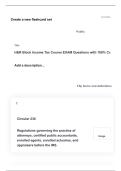 H&R Block Income Tax Course EXAM Questions with  100&percnt; Correct Answers &vert; Verified &vert; Updated &lpar;Actual  Exam&rpar; 20252026
