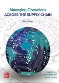 Test Bank & Solution Manual for Managing Operations Across The Supply Chain 5th Edition by Janet L&period; Hartley Morgan Swink&comma; Steven Melnyk 
