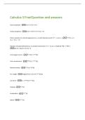 Calculus 3 FinalQuestion and answers 