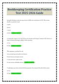 Bookkeeping Certification Practice Test 2025-2026 Guide