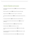 Calculus 3 Question and answers 