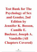 The Psychology of Sex and Gender&comma; 2nd Edition &ndash; Jennifer K&period; Bosson&comma; Camille E&period; Buckner&comma; Joseph A&period; Vandello &ndash; ISBN 9781544393995 &ndash; Complete Test Bank &lpar;All Chapters 1&ndash;15&rpar;