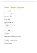 Calculus 3 Question and answers 