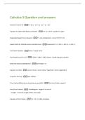 Calculus 3 Question and answers 