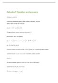 Calculus 3 Question and answers 