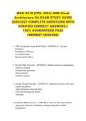WGU D319 &lpar;ITCL 3201&rpar; AWS Cloud  Architecture OA EXAM STUDY GUIDE  2026&sol;2027 COMPLETE QUESTIONS WITH  VERIFIED CORRECT ANSWERS &vert;&vert;  100&percnt; GUARANTEED PASS  <NEWEST VERSION> 