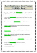 Intuit Bookkeeping Exam Practice 2025-2026 Guide