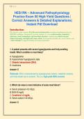 HESI RN &ndash; Advanced Pathophysiology Practice Exam 50 High-Yield Questions &vert; Correct Answers & Detailed Explanations&vert; Instant Pdf Download