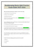 Bookkeeping Basics Q&A Practice Exam Guide 2025-2026