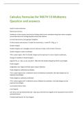 Calculus Formulas for MATH 53 Midterms  Question and answers 