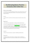 Bookkeeping Basics Practice Scenarios 2025-2026 Test