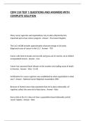 CDM 110 TEST 1 QUESTIONS AND ANSWERS WITH COMPLETE SOLUTION
