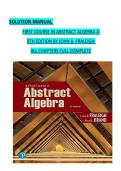 SOLUTION MANUAL First Course in Abstract Algebra A 8th Edition by John B&period; Fraleigh All Chapters Full Complete