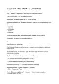 IS 301 UNR REED EXAM 1- 2 QUESTIONS