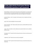 ECON 2105 &lpar;UGA&rpar; Final Exam Review &lpar;2025&sol;2026&rpar; questions well answered