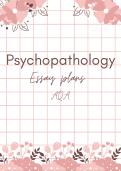 Psychopathology essay plans psychology A-Level
