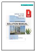Solutions Manual for Power System Analysis &lpar;3rd Edition&rpar; by Hadi Saadat &ndash; Complete Worked Solutions&comma; Numerical Examples&comma; and Concept Explanations for Electrical Power Engineering Students