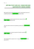 AMT RMA Study Guide 2025 &vert; Brand New Exam Questions & Verified Answers