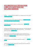 NYC MASTER ELECTRICIAN EXAM COMPLETE QUESTIONS AND OUTLINED ANSWERS