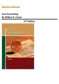 Solution Manual For Cost Accounting 14th Edition by William K&period; Carter&vert; All Chapters Covered&comma; Newest Update 2026