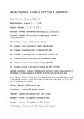 MATH 100 FINAL EXAM QUESTIONS & ANSWERS