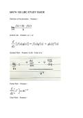 MATH 100 UBC STUDY GUIDE