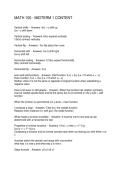 MATH 100 - MIDTERM 1 CONTENT
