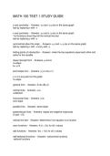 MATH 100 TEST 1 STUDY GUIDE