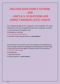 NSG 4100 &lpar;AHIII&rpar; EXAM 4 TESTBANK 2026 - UNITS 8&comma; 9&comma; 10 QUESTIONS AND  CORRECT ANSWERS LATEST UPDATE